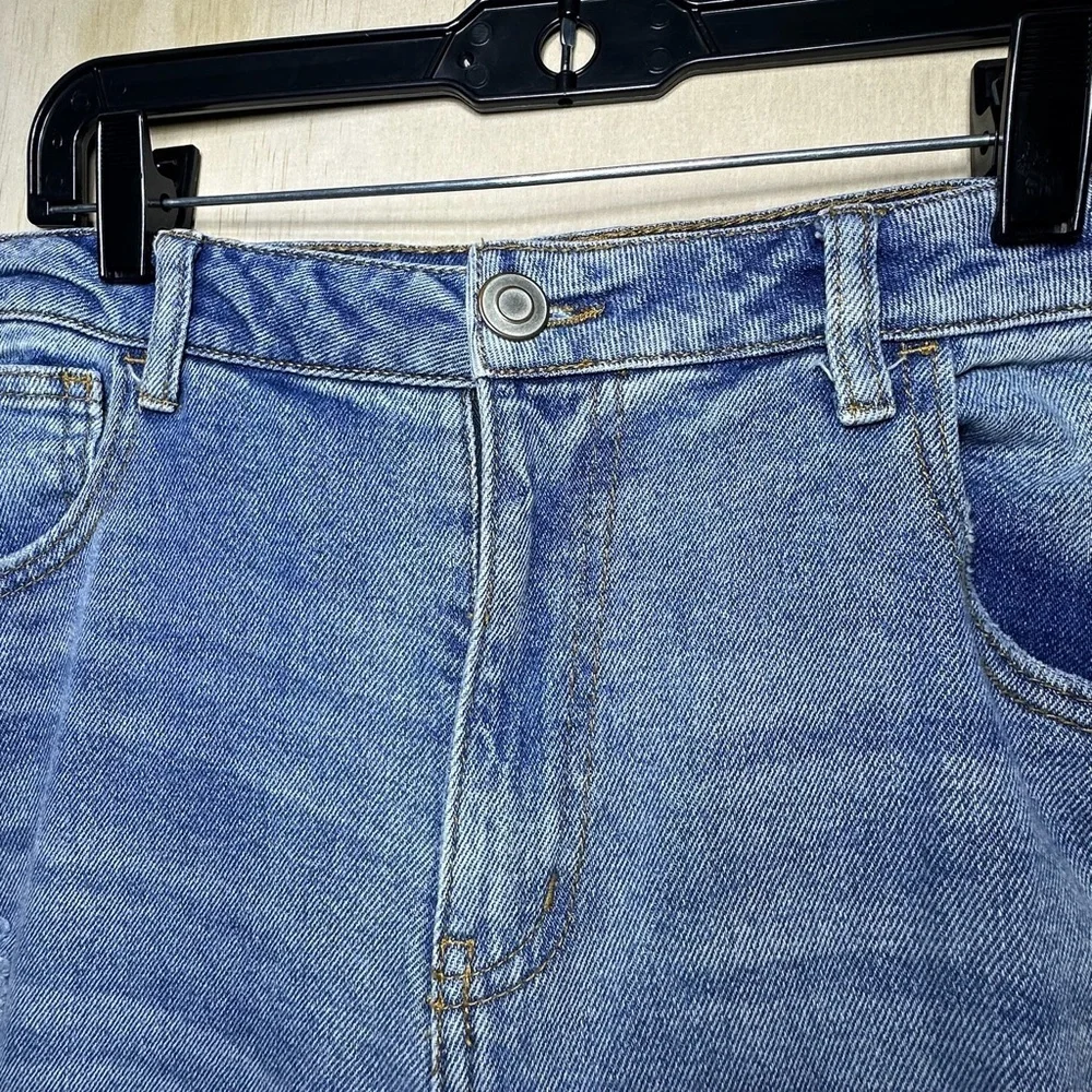 SO Super High Rise Wide Leg Jeans with Distressed Vintage Style Size 15 - Picture 4 of 10